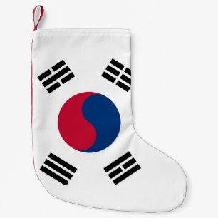 Kerstkousen met vlag van Zuid-Korea Kleine Kerstsok