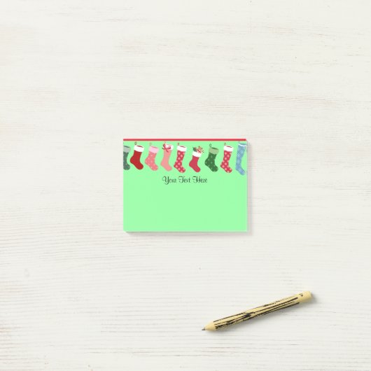 Kerstkousen  Sjabloon Post-it® Notes (Op bureau)