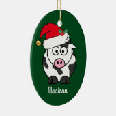 kerstkow Cute Personated Keramisch Ornament (Rechts)