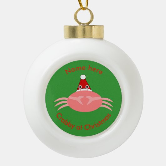 kerstkrab aangepast Ornament (Voorkant)