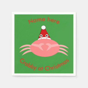 kerstkrab, aangepast papier servet