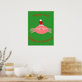 kerstkrab aangepast Poster (Keuken)