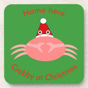 kerstkrab Aangepaste Onderzetters