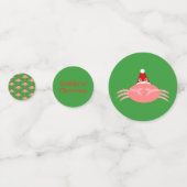 Kerstkrab aangepaste tafel Confetti (Achterkanten)