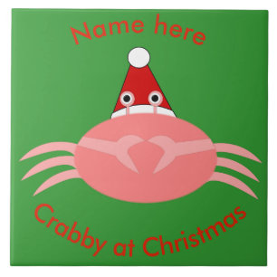 kerstkrab Aangepaste Tegel Tegeltje