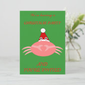 kerstkrab - Aangepaste uitnodiging (Staand voorkant)