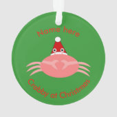 Kerstkrab Acrylversiering Ornament (achterkant)