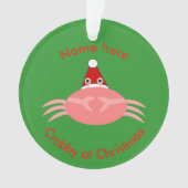 Kerstkrab Acrylversiering Ornament (voorkant)