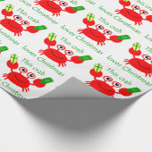 kerstkrab cadeaupapier (Hoek)