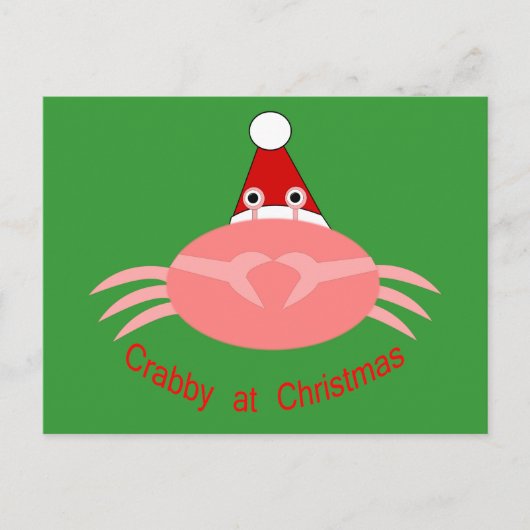kerstkrab Persoonlijk Briefkaart (Voorkant)