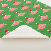 Kerstkrab Sherpa Blanket Sherpa Deken (3/4)