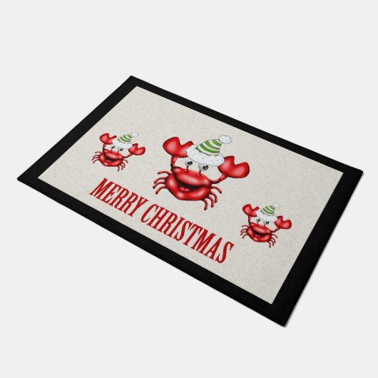 Kerstkrabdedeur Deurmat (Schuin)
