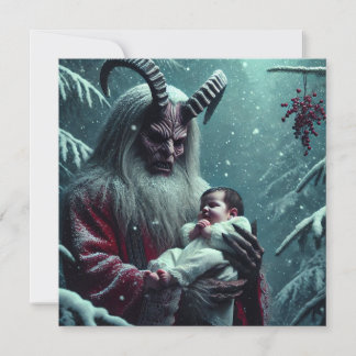 kerstkrampus feestdagenkaart