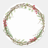 Kerstkrans Ambachtelijk Label (Voorkant)