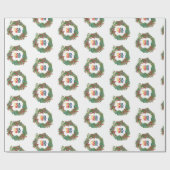 Kerstkrans Bedrijfslogo Kerstmis  Cadeaupapier (Vlak)