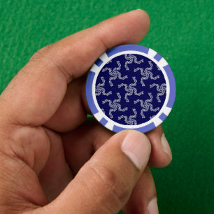 Kerstkrans Blauw, Kerst Decoratie, Kerstmis Poker Chips