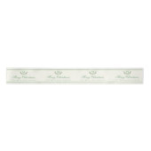 Kerstkrans Cadeaulint | Aangepaste Monogram Lint (Voorkant)