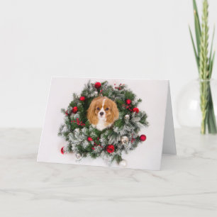 Kerstkrans Cavalier King Charles kaart