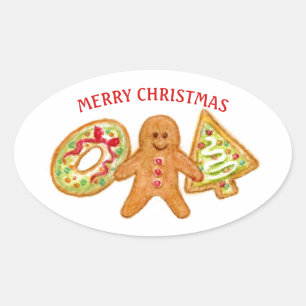 Kerstkrans Cookies Stickers