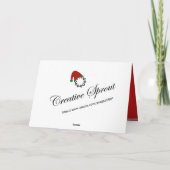 Kerstkrans Cupcakes Ornament Kaart (Achterkant)