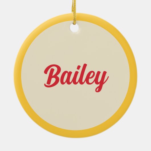 Kerstkrans Custom Dog Modern Schattige Huisdier Fo Keramisch Ornament (Achterkant)