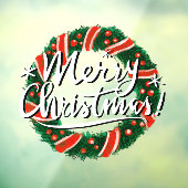 Kerstkrans deur bord venster sticker (Vel 3)