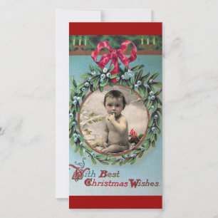 KERSTKRANS FOTO SJABLOON VOOR BABY'S EERSTE KERST