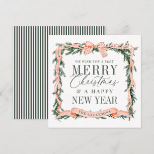 Kerstkrans Frame Vakantie Notitiekaartje