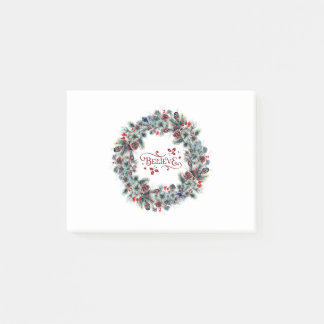 Kerstkrans GELOVEN Typografie Post-it® Notes
