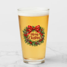 Kerstkrans glazen tumbler