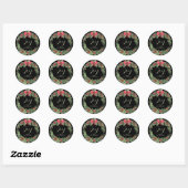 Kerstkrans Joy Name Gift Label (Vel)