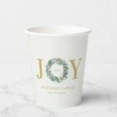 Kerstkrans "Joy" Papieren Bekers (Voorkant)