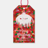 Kerstkrans kerstboom ornament cadeaulabel (Voorkant)