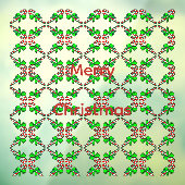 Kerstkrans Kunst Raamsticker (Vel 3)