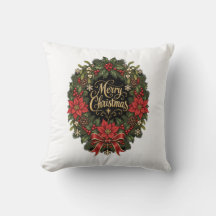 Kerstkrans Kussen Elegant Cadeau voor Haar