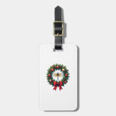 Kerstkrans Libel Bagagelabel (Voorkant verticaal)