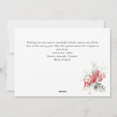 Kerstkrans met hulstbessen feestdagenkaart (Achterkant)