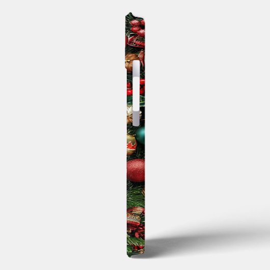 Kerstkrans met kardinaal Bird Case-Mate iPhone Case (Achterkant / Links)