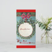 KERSTKRANS MET MISTELTEEN FEESTDAGENKAART (Staand voorkant)