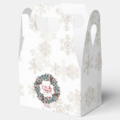 Kerstkrans met monogram 'Tis the Season Bedankdoosjes (Geopend)