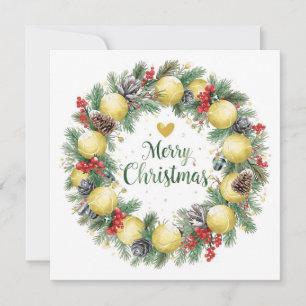 Kerstkrans met tennis voor Kerstmis Feestdagenkaart