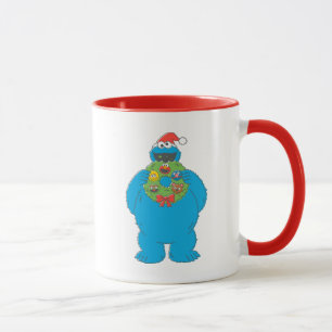 Kerstkrans met vintage Cookie Monster Mok