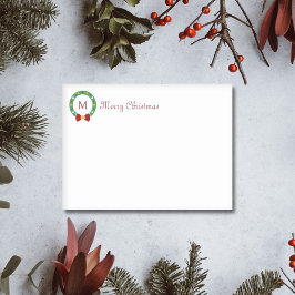 Kerstkrans & Monogram Brief Post-it® Notes