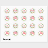 Kerstkrans Persoonlijke Script Ronde Sticker (Vel)