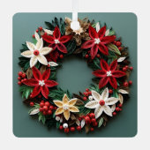 Kerstkrans quill vakantie ornament (Voorkant)