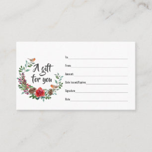 Kerstkrans Rode Robin Gift Kaart