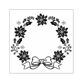 Kerstkrans rubberen stempel maat S M L  (Afrduk)