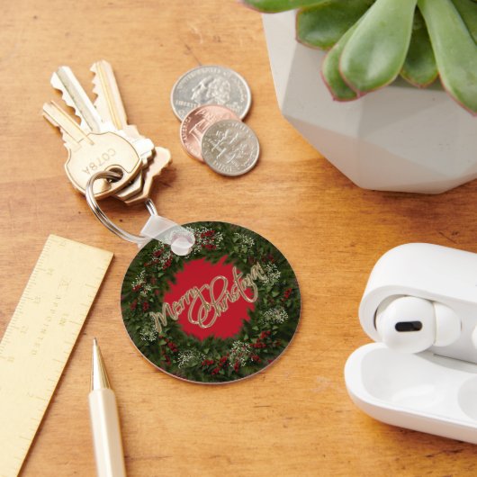 Kerstkrans sleutelhanger (Bureau)