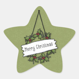 Kerstkrans Sticker