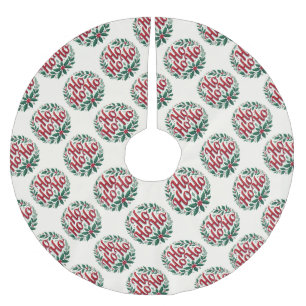 Kerstkrans Typografie Ontwerp met Ho Ho Ho Kerstboom Rok